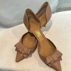 Salvatore Ferragamo Women's Tan Leather Heels
